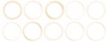 Set of gold vintage round frame banners on white background Royalty Free Stock Photo