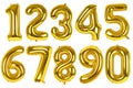 Set of golden balloons of numbers