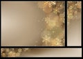 Set of Golden Christmas Backgrounds Royalty Free Stock Photo