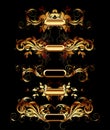 Set of golden design elements