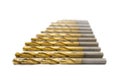 Set of golden drill bits