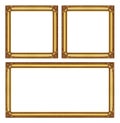 Set golden frame isolated on white background, with clipping pa Royalty Free Stock Photo