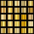 Set of golden gradient. Gold gradient collection. Vector.