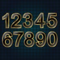 Set golden numbers Royalty Free Stock Photo