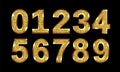 Set golden vector numbers Royalty Free Stock Photo