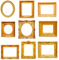 Set of golden vintage frame Royalty Free Stock Photo