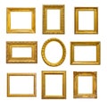 Set of golden vintage frame Royalty Free Stock Photo