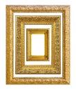 Set of golden vintage frame Royalty Free Stock Photo