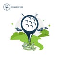 Set of golf club logos Design Collection. Freeform. Normal peopl