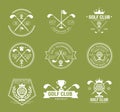 Set of golf club logos, labels and emblems Royalty Free Stock Photo