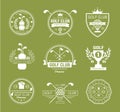 Set of golf club logos, labels and emblems Royalty Free Stock Photo