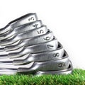 Set of golf irons Royalty Free Stock Photo