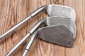 Set of golf irons Royalty Free Stock Photo