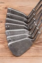 Set of golf irons Royalty Free Stock Photo