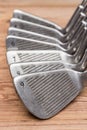 Set of golf irons Royalty Free Stock Photo