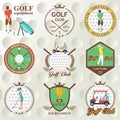 Set of golf labels, badges Royalty Free Stock Photo