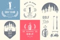 Set of Golf Logo, Labels and Emblems Royalty Free Stock Photo