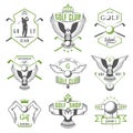 Set of Golf Logo, Labels and Emblems Royalty Free Stock Photo