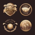 Set of golf vector logo