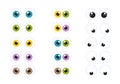 Set of Googly Cartoon Eyes Royalty Free Stock Photo