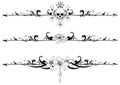 Set of gothic borders Royalty Free Stock Photo