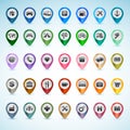 Set of GPS icons