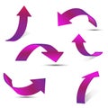 Set of gradient arrows stickers Royalty Free Stock Photo