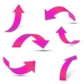 Set of gradient arrows stickers