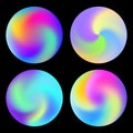 Set of gradient circles
