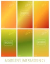 Set of Gradient vector backgrounds - Early autumn - with leaves Royalty Free Stock Photo