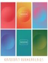 Set of Gradient vector backgrounds - halftone -for website, pre Royalty Free Stock Photo