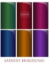 Set of Gradient vector backgrounds - rich colors (velvet, silk, Royalty Free Stock Photo