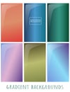 Set of Gradient vector backgrounds with simple design - element Royalty Free Stock Photo