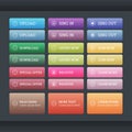 Set of the gradient web buttons Royalty Free Stock Photo