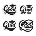 Set of graduation labels. Vector isolated elements Royalty Free Stock Photo