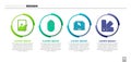 Set Graphic tablet, Computer mouse, Laptop and cursor and Color palette guide. Business infographic template. Vector
