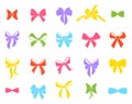 Set of graphical decorative bows.