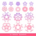 Set of graphical design elements. Royalty Free Stock Photo