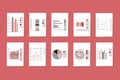 A set of graphs, charts, pie charts and diagrams Royalty Free Stock Photo