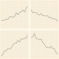 Set of graphs - illustration - vector Royalty Free Stock Photo