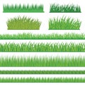 a set of grass rows. Vector illustration decorative design Royalty Free Stock Photo