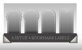 Set of gray bookmark labels Royalty Free Stock Photo