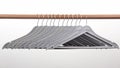 Set of gray clothes hangers on a white background Royalty Free Stock Photo