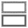 Set gray frame isolated on white background , clipping path Royalty Free Stock Photo