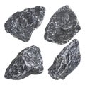 A set of gray stones of different shapes, close-up Royalty Free Stock Photo