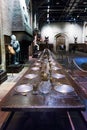 The set of the Great Hall as Hogwarts, LEAVESDEN, UK