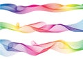 Set great rainbow waves lines gradient colorful, Vector illustration Royalty Free Stock Photo