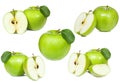 Set with green apple Royalty Free Stock Photo