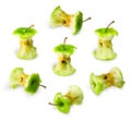 Set of green apple stubs