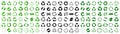 Set of green arrow recycle in different colors, means using recycled resources, recycling, arrows, recycle icon Ã¢â¬â vector